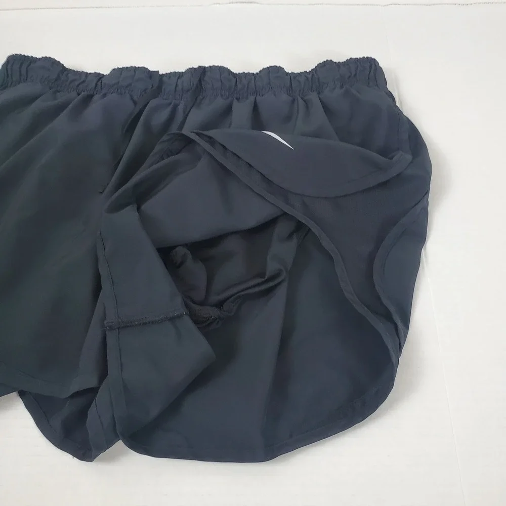 Nike Dri-FIT Running Shorts Womens XL Black Athletic Gym Workout Mesh Trim